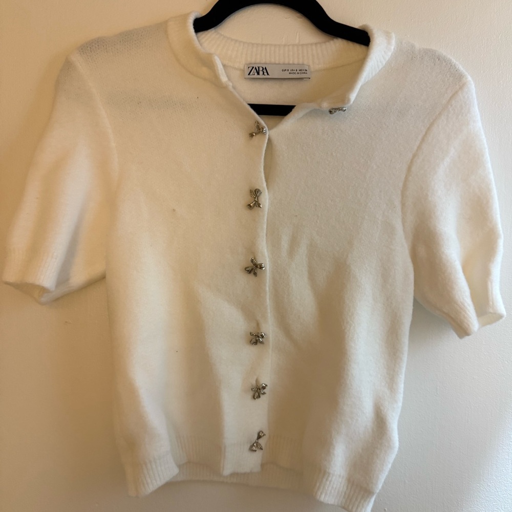 Zara Ivory Knit Top